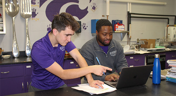 Students doing homework